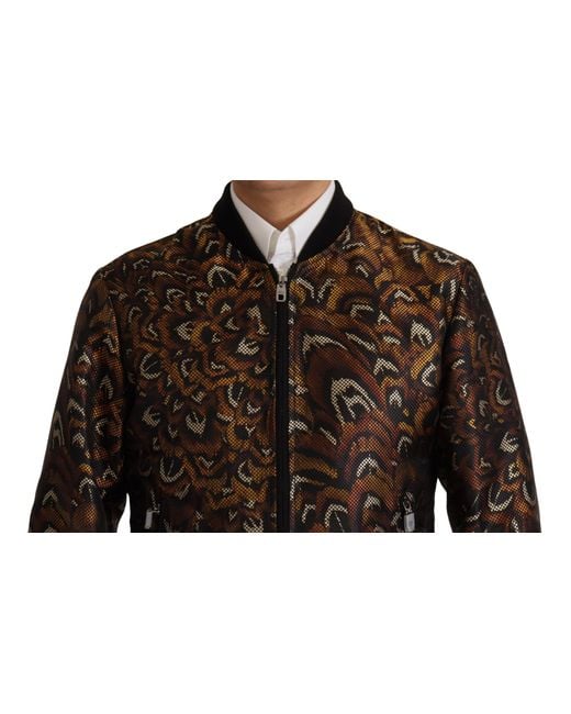 Dolce & Gabbana Brown Elegant Blouson Jacket for men