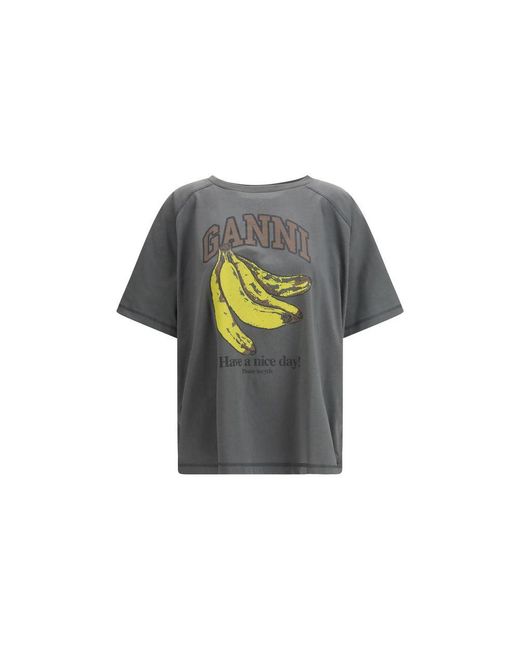 Ganni Gray Cotton T