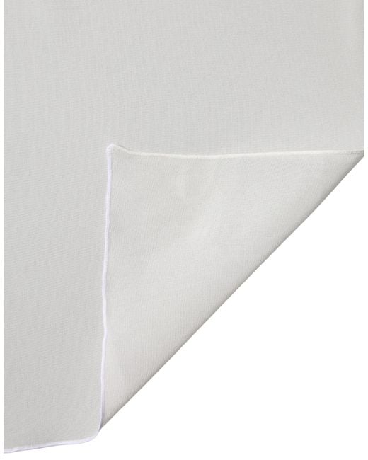 Dolce & Gabbana White Silk Neck Wrap Shawl Stole 200Cm X 64Cm Scarf