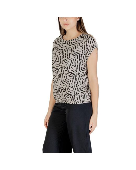 Street One Black Bicolor Viscose Shirt