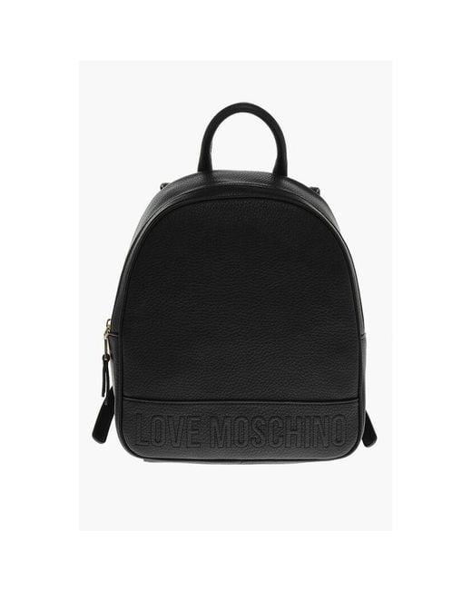 Moschino Black Polyethylene Backpack