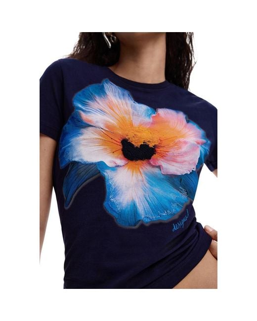 Desigual Blue Cotton T-Shirt