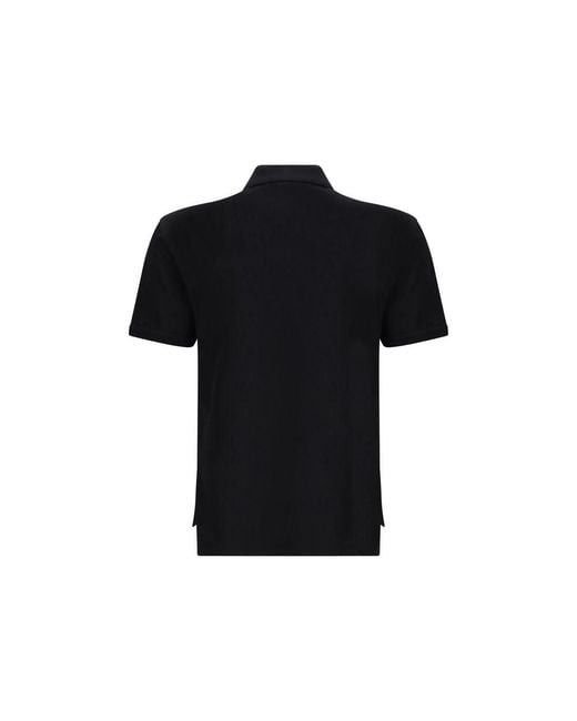 Givenchy Black Cotton Polo Shirt for men