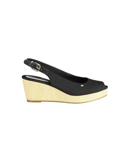 Tommy Hilfiger Multicolor Black Cotton Sandal