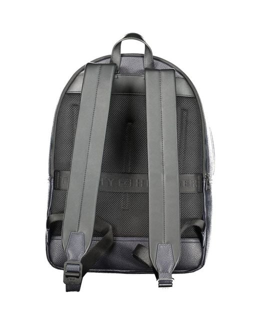 Tommy Hilfiger Gray Blue Polyurethane Men's Backpack for men