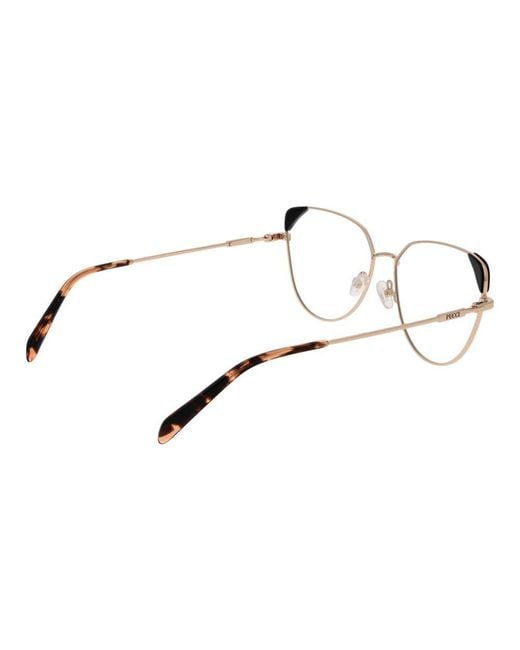 Emilio Pucci Metallic Gold Metal Glasses (frames)