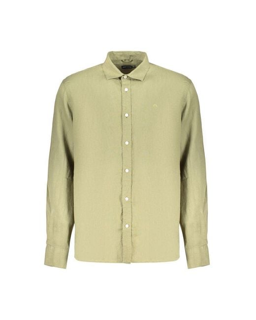 North Sails Green Linen Men's Shirt for men