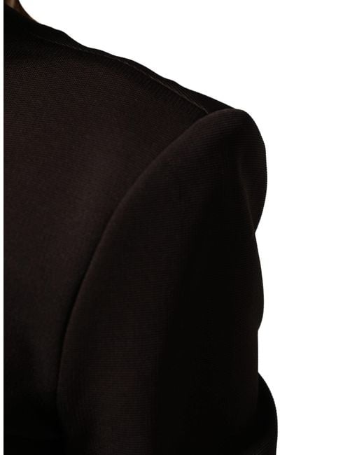 Dolce & Gabbana Black Brown Turtleneck Jersey Long Maxi Dress