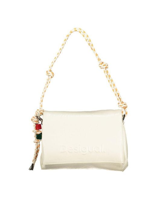 Desigual Natural Ecru Polyurethane Handbag