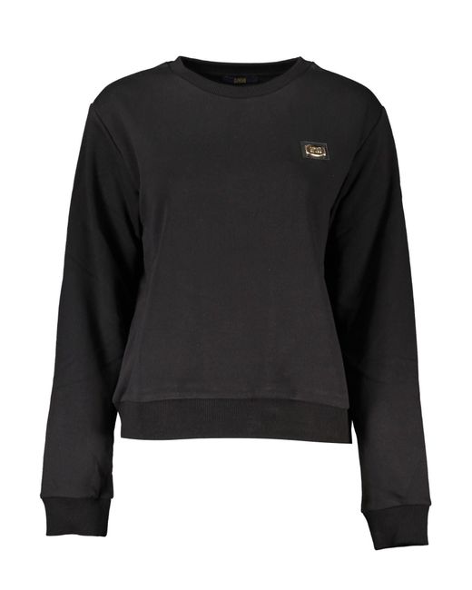 Class Roberto Cavalli Black Elegant Long-Sleeve Printed Sweatshirt