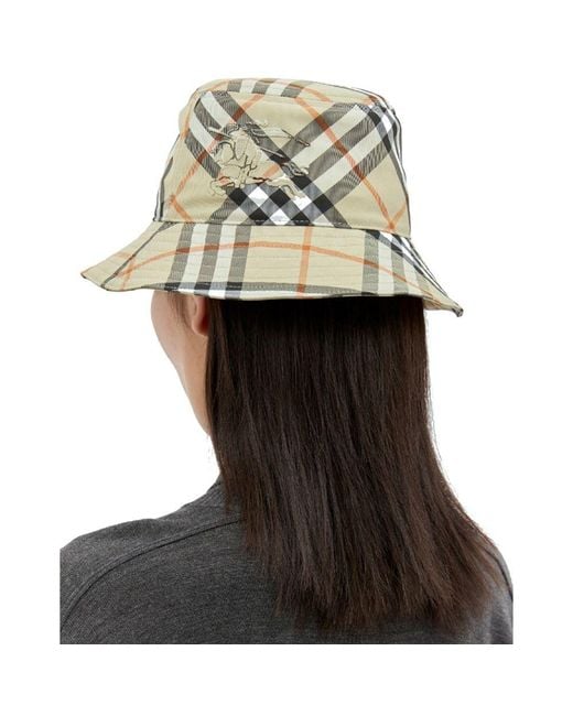Burberry Green Check Bucket Hat for men