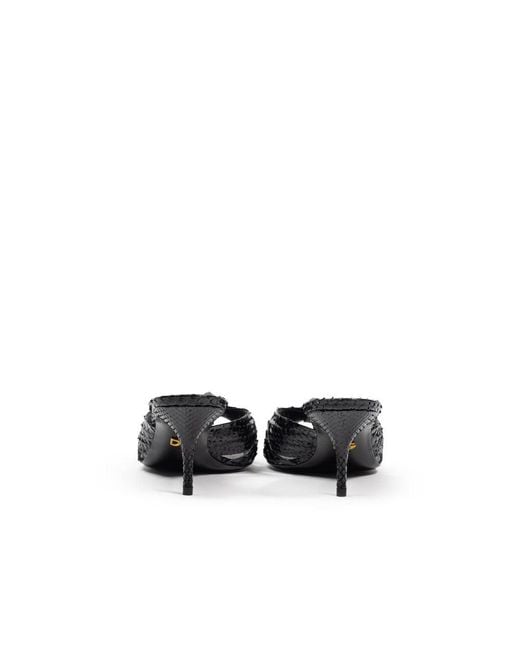 Dolce & Gabbana Black Heeled Mules