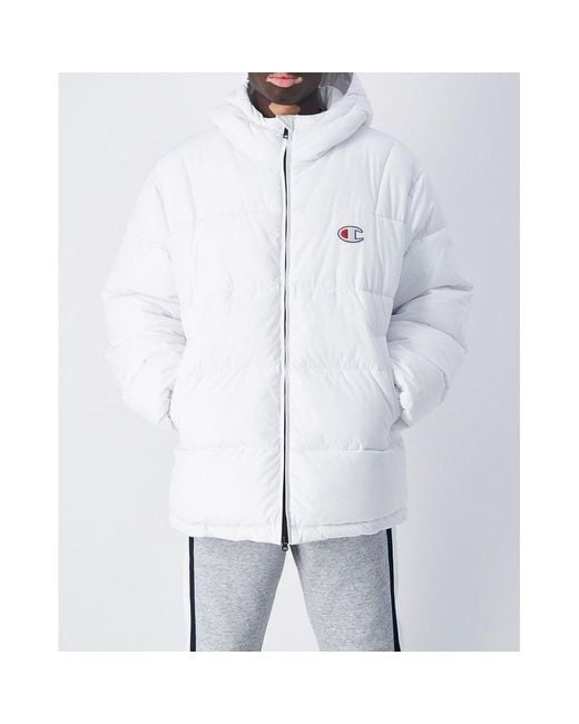 Champion White Polyester Jacket for men