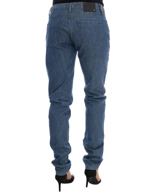 CoSTUME NATIONAL Wash Cotton Boyfriend Fit Jeans Blue Sig30128