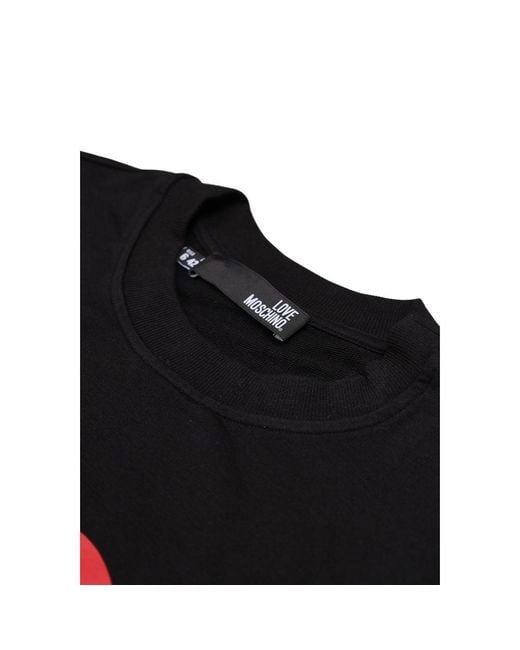 Love Moschino Black Cotton Sweatshirt