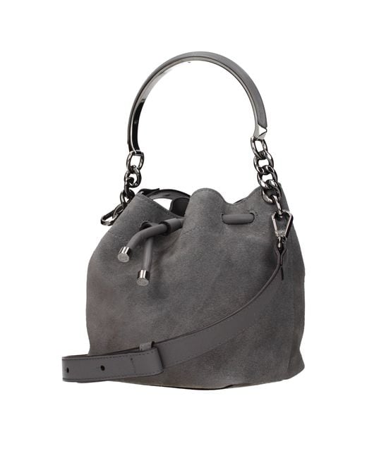 Jimmy Choo Gray Leather Handbag