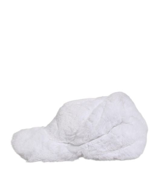 Dolce & Gabbana Gray White Modacrylic Rapper Men Baseball Capello Hat for men