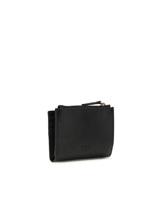 Pinko Black Calf Leather Bos Taurus Wallet