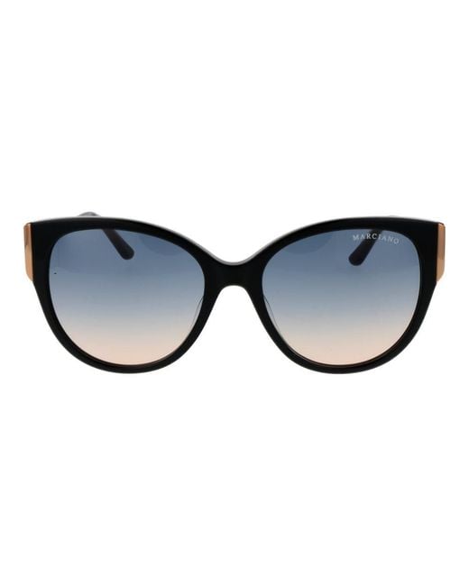 MARCIANO BY GUESS Blue Black Acetate Sunglasses