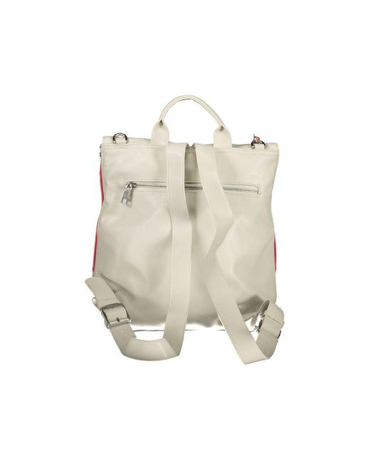 Desigual White Polyethylene Backpack