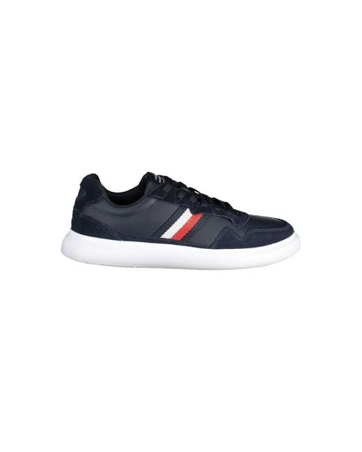Tommy Hilfiger Blue Leather Men Sneaker for men