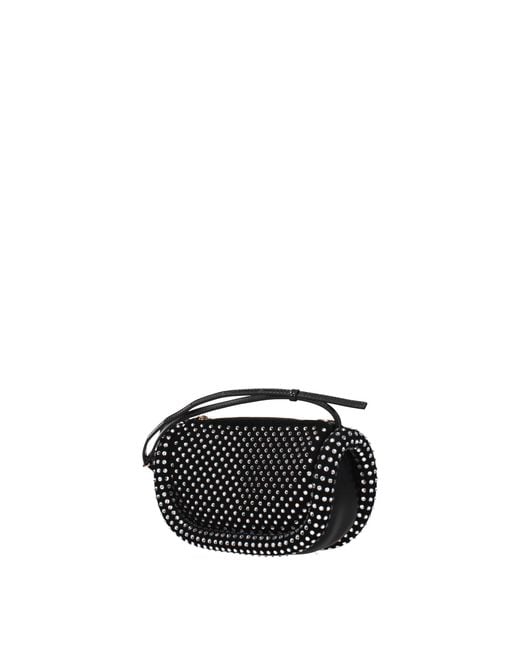 J.W. Anderson Black Leather Crossbody Bag for men