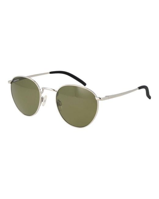 Serengeti Green Silver Metal Sunglasses