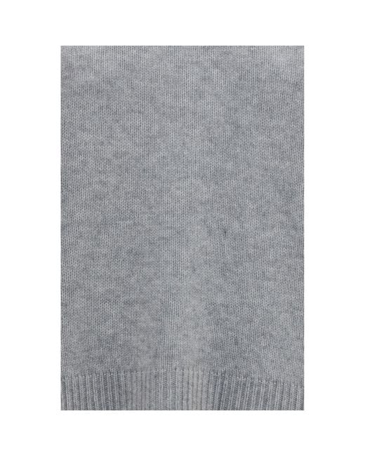 Fabiana Filippi Gray Cashmere Sweatshirt