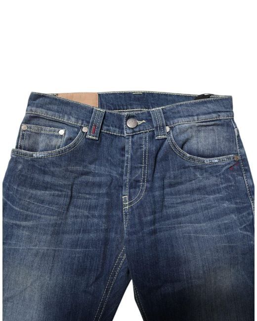 Dondup Blue Washed Skinny Fit Casual Men Denim Jeans for men