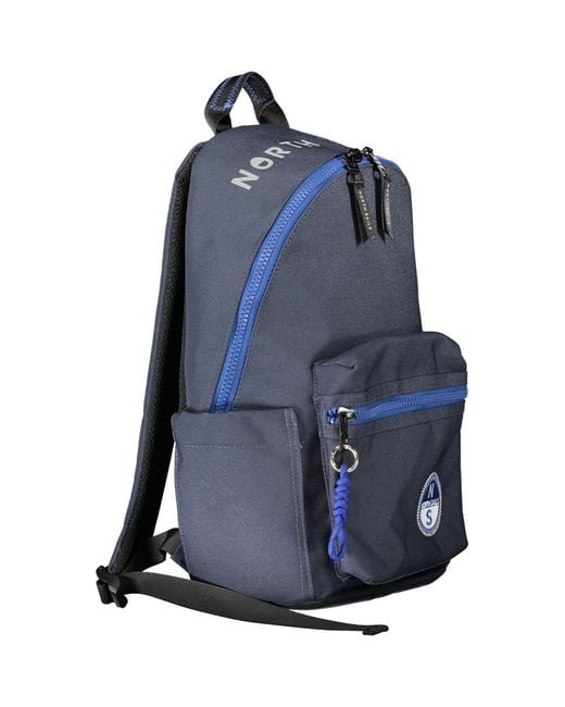 North Sails Blue Blu Polyester Men Backpack for men