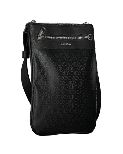 Calvin Klein Black Polyester Shoulder Bag for men