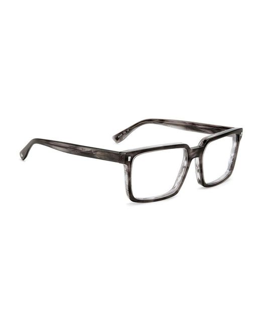DSquared² Black Gray Acetate Glasses (frames) for men