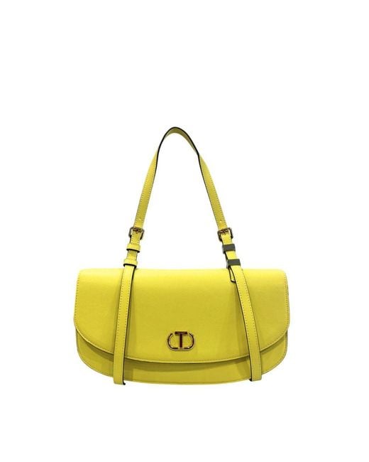 Twinset Yellow Pu Shoulder Bag