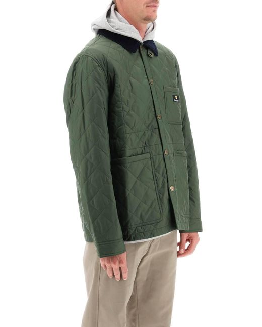 Barbour Green Maison Kitsuné Kenning Quilted Jacket for men