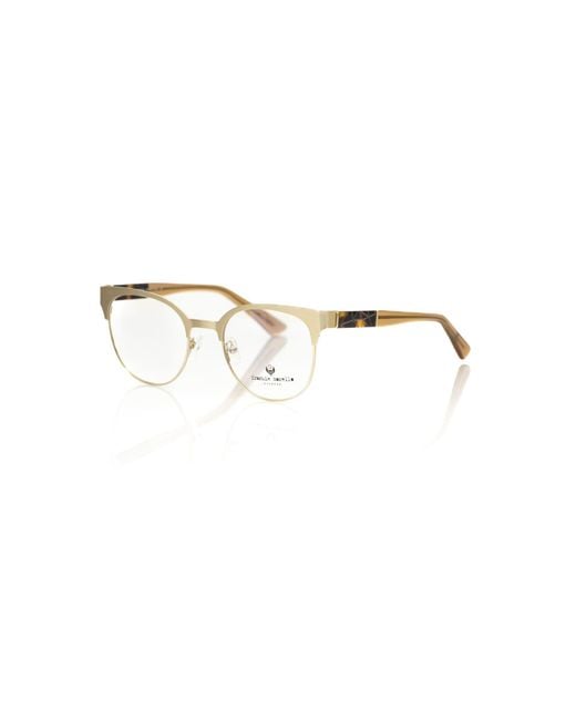 Frankie Morello Metallic Geometric-Tone Clubmaster Eyeglasses