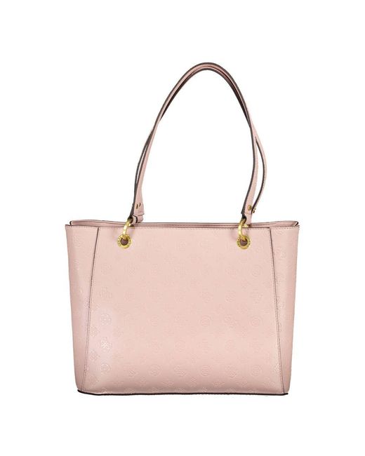 Guess Pink Polyethylene Handbag