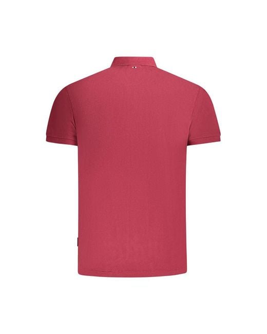 Napapijri Red Cotton Polo Shirt for men
