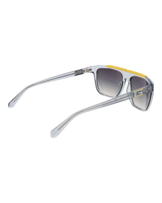 Guess Blue Gray Stainless Steel Sunglasses for men