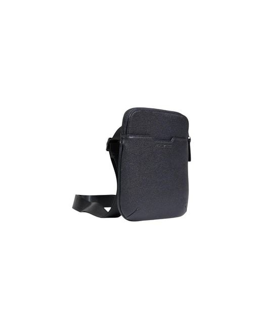 ARMANI EXCHANGE Blue Black Polyester Messenger Bag for men