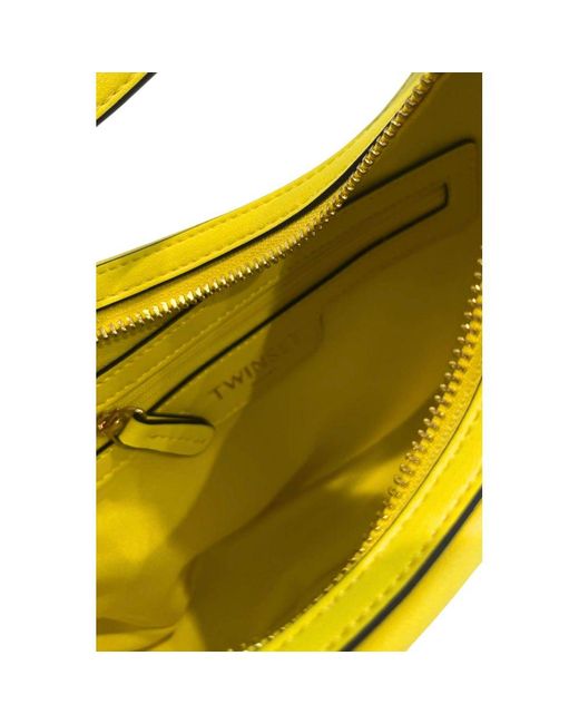 Twinset Yellow Pu Shoulder Bag