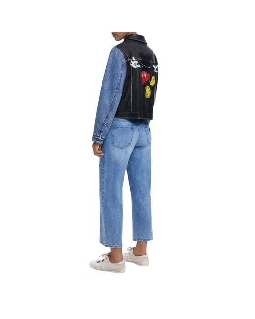 Desigual Blue Cotton Denim Jacket