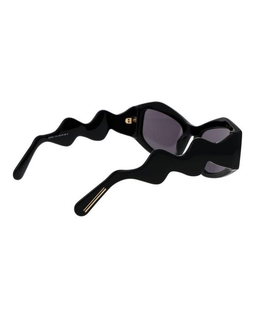 Gcds Black Acetate Sunglasses