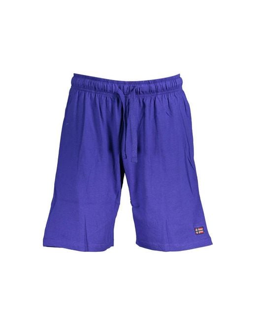 Norway 1963 Blue Cotton Men's Bermuda Shorts for men