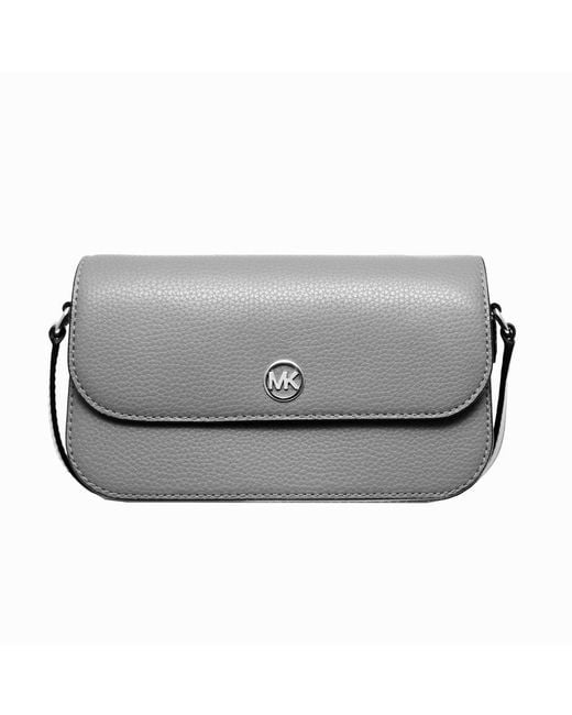 Michael Kors Gray Leather Crossbody Bag