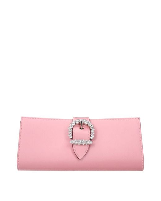 Jimmy Choo Pink Satin Clutch Bags