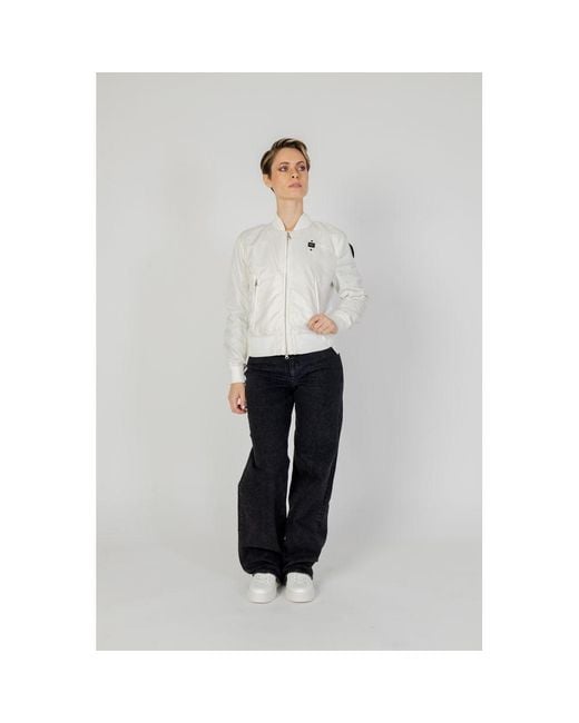 Blauer White Polyamide Jackets & Coat