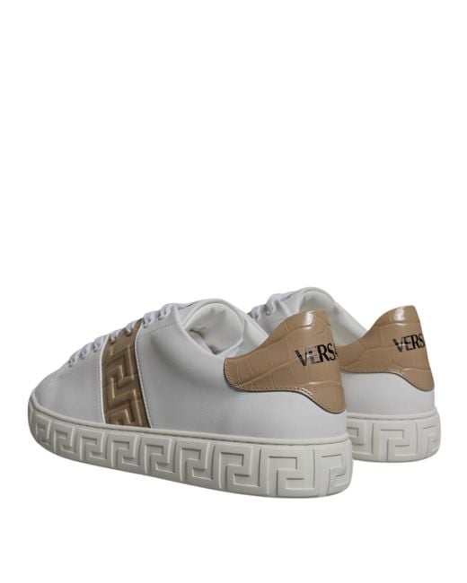 Versace Gray Greca Sneakers Lowtop Style for men