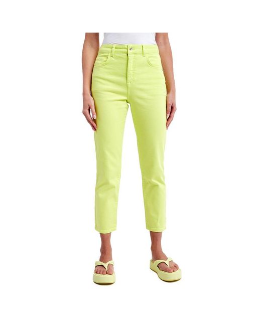 Patrizia Pepe Yellow Green Cotton Jeans & Pant