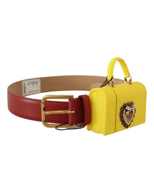 Dolce & Gabbana Black Elegant Leather Engraved Buckle Belt