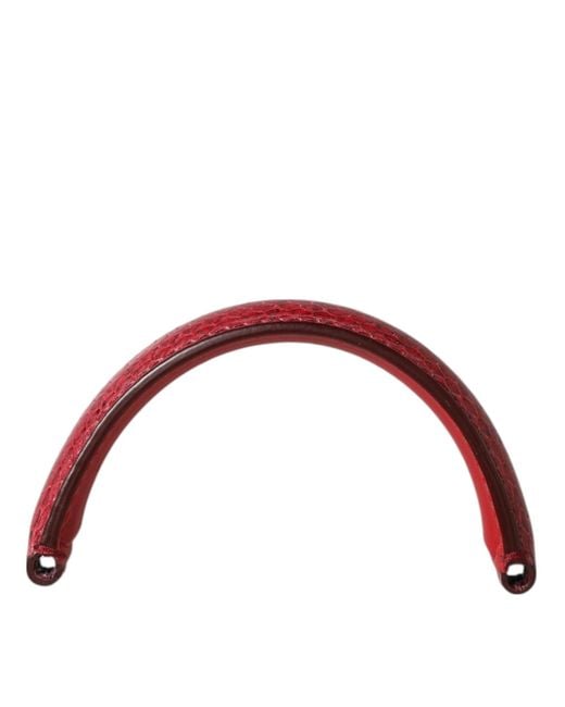 Dolce & Gabbana Pink Red Small Ayers Leather Bag Handle Shoulder Strap